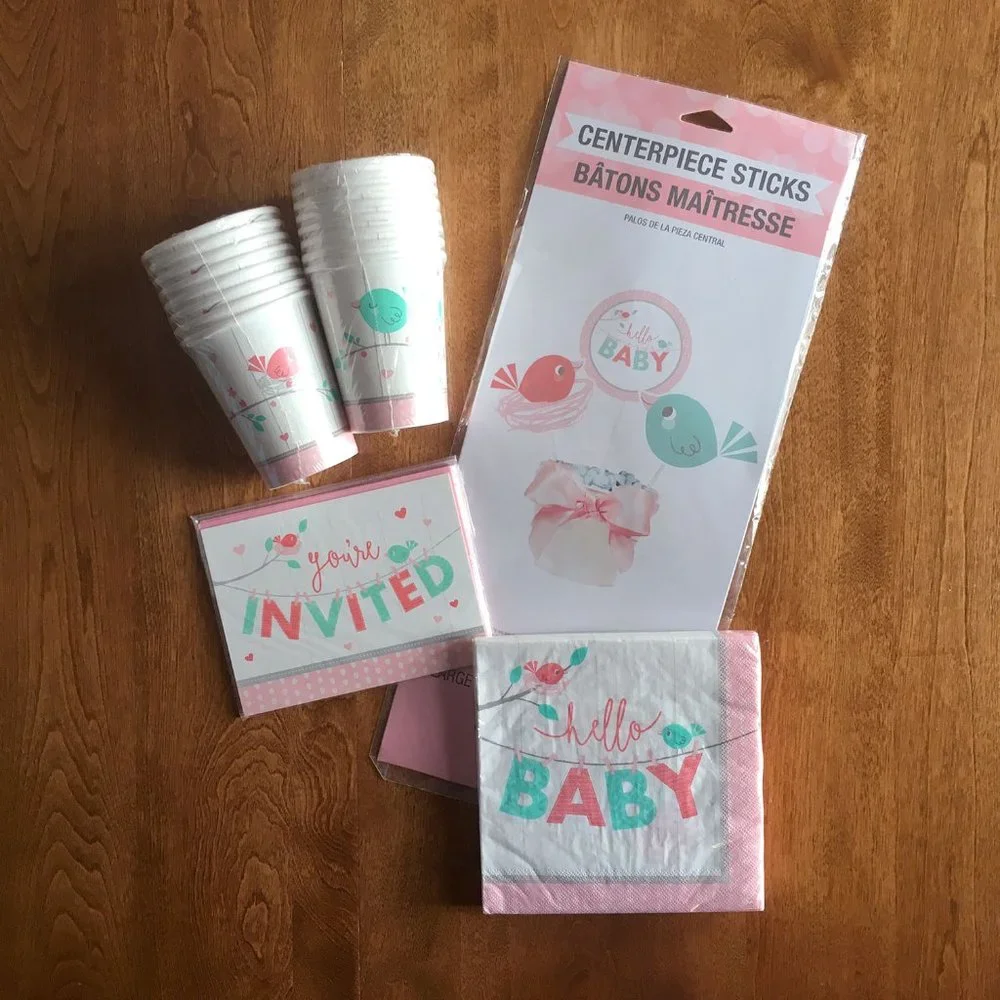 Hello Baby pink party set NWT